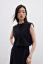 Black Short Vest - Front Buttoned