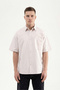 Men's Floral Embroidered Oversize Shirt Stone