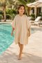 Organic 100% Cotton Muslin Hooded Beach Kids Baby Poncho Bathrobe Bath Towel for Ages 9 and Adults - 2