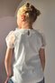Girl's T-Shirt Sleeves Tulle Collar 7-12 Years, Ecru - 2