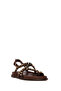 Women's Brown Stone Suede Leather Sandals 26Sfd551110 - 7