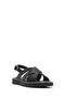 Women's Black Buckle Leather Sandals 26Sfd204918 - 7