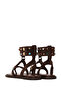 Women's Brown Stone Flip-Flop Suede Leather Sandals 26Sfd551210 - 6
