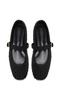 Women's Black Buckle Braided Ballerinas 26Pfe450729 - 4
