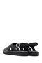 Women's Black Buckle Leather Sandals 26Sfd204918 - 6