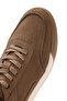 Men's Beige Lace-Up Thick Sole Sports Shoes, Nubuck Genuine Leather Sneaker 25Sfd6110V3 - 8