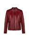 Lydia(Plus) Women's Red Wide Fit Leather Jacket 25Wge529747