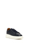 Men's Navy Blue Lace-Up Thick Soled Genuine Leather Sneaker, Winter Sports Shoes 25Wfd632318 - 6