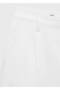 Mid-Waist Pleated Denim Bermuda Shorts - 5