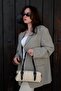 Black Straw Bag with Kriss Buckle Detail - 2