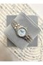 Asila Round Roman Numeral Silver White Dial Women's Wristwatch - 2