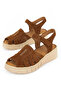 , Women's Genuine Leather Sandals 1611008Z452 Tan - 7