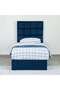 OLGA SINGLE BED VELVET BLUE 90X200 CM - 4