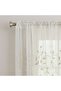 Foliage Trail Sheer Curtain Pair 135x300cm- Beige - 2