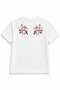 Baby Collared Floral Embroidered T-Shirt Ecru
