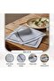 Greeky Embroidered 6 Piece Napkin Set 45x45cm - Beige - 4