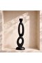 Fio Teakwood Abstract Decor Accent 10x10x37cm - Black