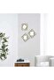 Callisto Set of 3 Decorative Square Plastic mirror 25x2x25cm- Champagne Gold
