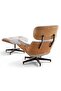 Ariste Lounge Chair With Ottoman - Nautral & Beige - 8