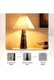 Megumi E27 Marble Table Lamp With Pull Switch 35.5x56cm - Black - 7