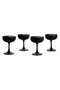 Ciara 4-Piece Flute Glass Set 190ml - Matt Black - 3