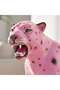 Matt Polyresin Walking Pink Panther Decor Sculpture 36.5x10x19cm - Pink - 2