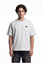 Men's 1987 Patched Printed Oversize T-Shirt Space Gray - 4