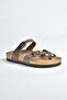 Brown Suede Flip Flops Women's Slippers K777613402 - 3
