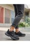 26Y572 Men's Black Genuine Leather Thick Design Walking Orthopedic Outdoor Daily Sneaker Shoes - 2