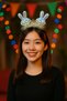 Kpop Korean Style Christmas New Year Holographic Rabbit Ear Crown Stage Party Accessory Women Model - 4