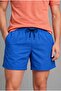 Mesh Lined Elastic Lace-Up Waist Sax Blue Swim Shorts I3377Ax26Hs - 5