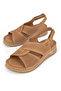 , Women's Genuine Leather Sandals 1611008Zm27 Tan - 7