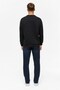 Oversize Mold Black O-Neck 3 Thread Soft Textured Sweat - 7