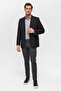 Black Regular Patterned Mono Collar 6 Drop Jacket - 8