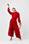 Yandan Pile-Textured Elastic Waist Amvelop Skirt-Pants - 3
