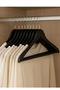 36 Pieces of Clothes Hangers Wood Look Plastic Black Hangers Pants Shirt Hangers - 4