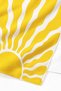 Sun-Themed Modern Yellow and White Beach Towel Coverlet - Minimalist Summer Style Sand-Repellent Towel Coverlet - 5