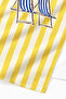 Striped Sunbed Themed Beach Towel - Mediterranean Yellow and White Modern Quick-Drying Microfiber Towel Cover - 3