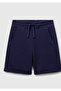 Boy's navy blue logo sweat shorts