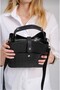 Women's Black Embossed Printed Hand and Shoulder Bag-Nb4002 - 5