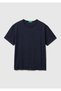 Men's Navy Blue 100% Cotton Regular Fit Crew Neck T-Shirt