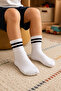 Children's Tennis Socks Toe Seamless 12 Pairs Black White - 3