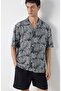 M0212005-91560 Printed Shirt Men's Shirt Black