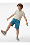 Cargo Pocket Detailed Textured Waist Tie Cotton Shorts - 3