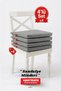 4-Piece Chair Cushion 40X40 Lace-Up Water Repellent Washable Zippered Balcony Garden Set Anthracite