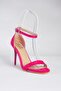 Fuchsia Suede Women's Heeled Shoes B922112602 - 6