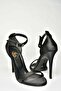 B 922112604   Black Fabric Thin Heeled Women's Shoes - 7