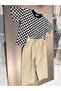 Boy's Checkered T-Shirt + Balloon Jeans Set - 5