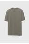 Camel Hair Straight Crew Neck Cotton Blend T-Shirt - 6