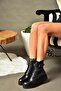 R555257003 Black Genuine Leather Women's Boots - 2